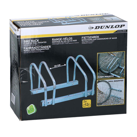 Portabicicletas Dunlop suelo pared, 2 bicicletas