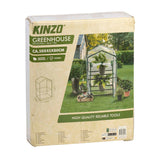 Kinzo invernadero caja de cultivo 45 x 50 x 80 cm - invernadero de jardín de 2 pisos - invernadero compacto para plantas y caja de cultivo - resistente a la intemperie y transparente