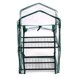 Kinzo invernadero caja de cultivo 45 x 50 x 80 cm - invernadero de jardín de 2 pisos - invernadero compacto para plantas y caja de cultivo - resistente a la intemperie y transparente