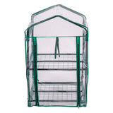 Kinzo invernadero caja de cultivo 45 x 50 x 80 cm - invernadero de jardín de 2 pisos - invernadero compacto para plantas y caja de cultivo - resistente a la intemperie y transparente