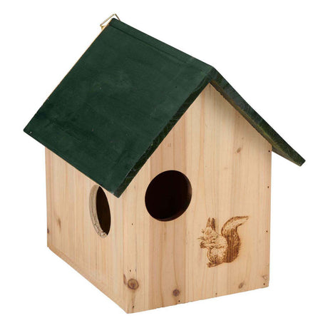Casa de ardilla de madera