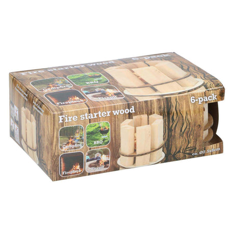 Encendedores de madera, paquete de 6