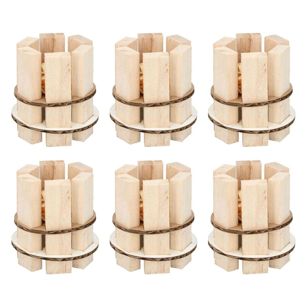 Encendedores de madera, paquete de 6