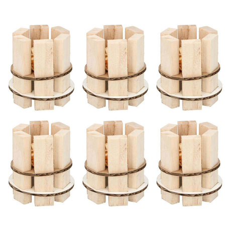 Encendedores de madera, paquete de 6