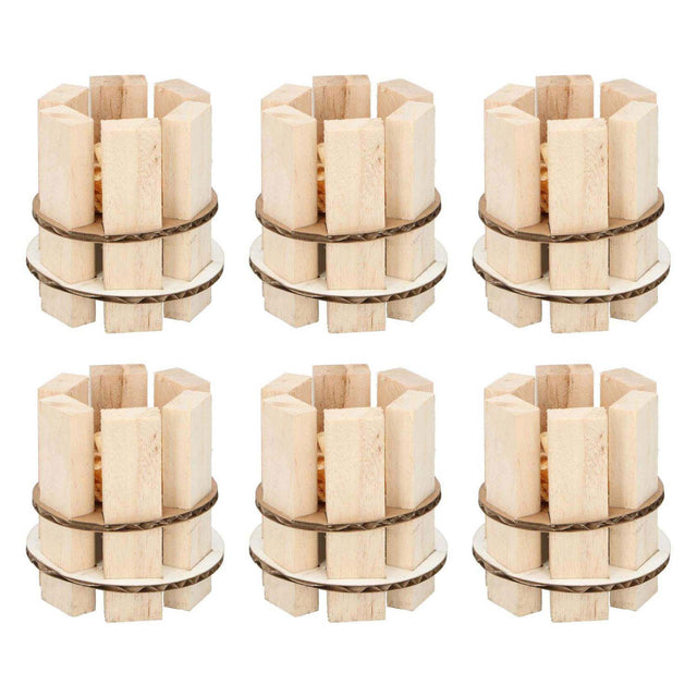 Encendedores de madera, paquete de 6