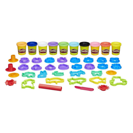 Hasbro play-doh kit de herramientas con +30 piezas 10 vasijas de barro