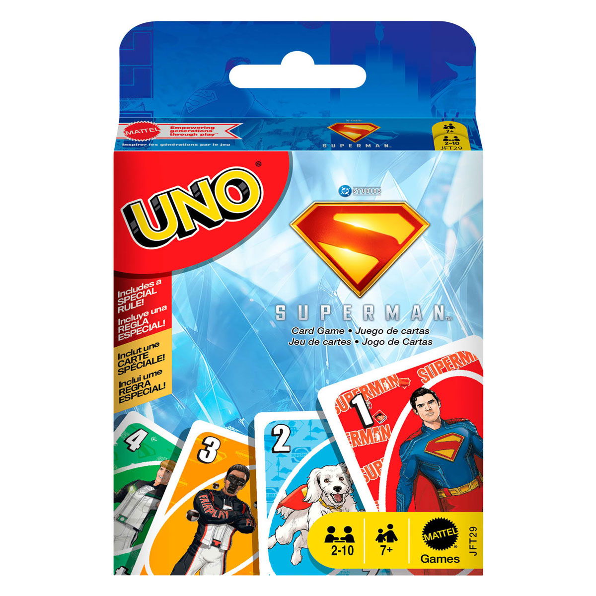 Juego de cartas Mattel Uno Superman.