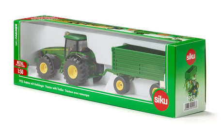 Siku 1953, tractor John Deere con colgador, escala 1:50, metal plástico