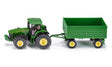 Siku 1953, tractor John Deere con colgador, escala 1:50, metal plástico