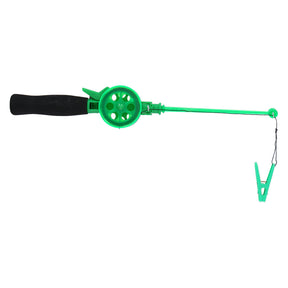 Varilla de cangrejo de plástico verde, 34 cm