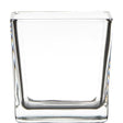 Jarrón de cristal Hatchet cristal cubo 10x10x10cm