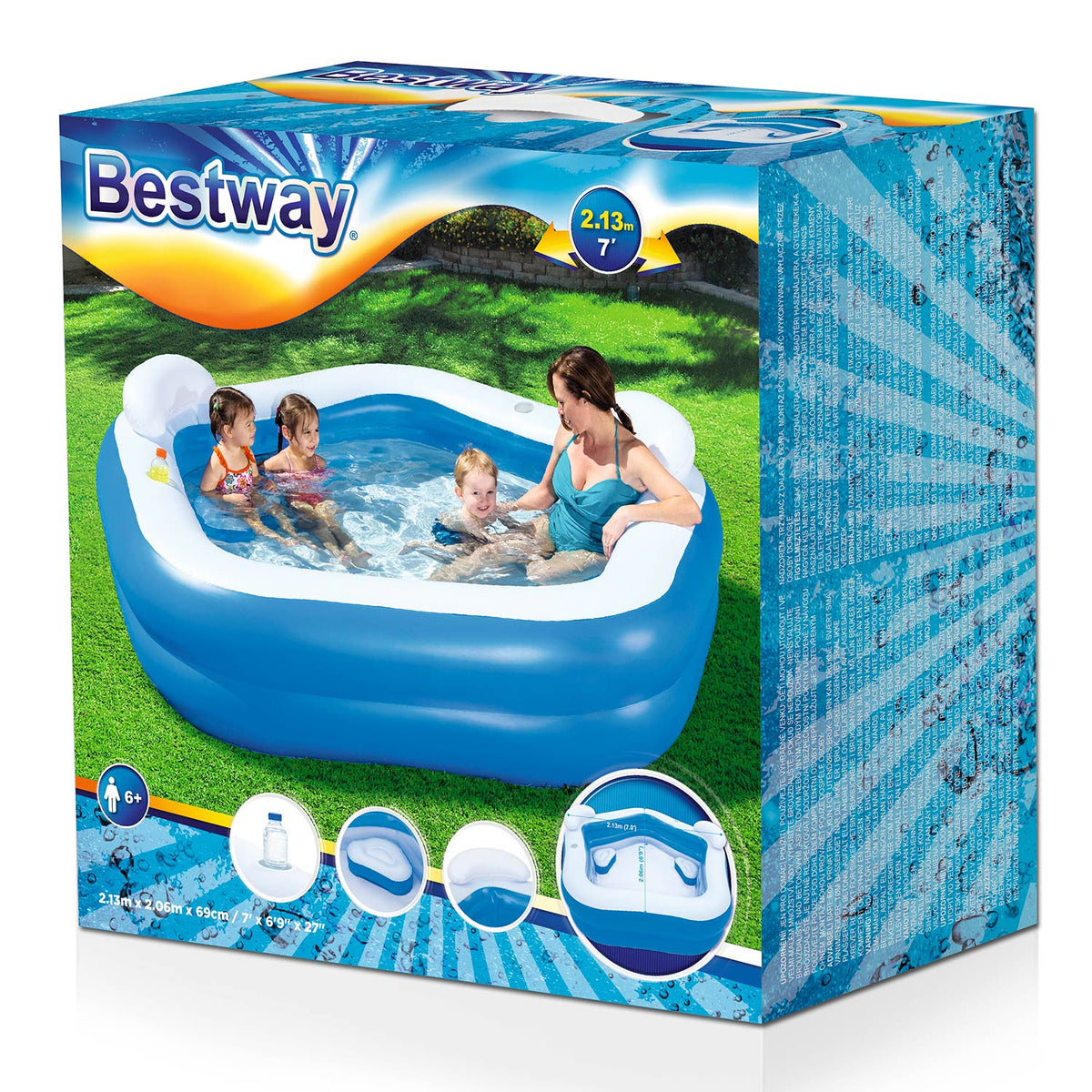 Piscina familiar Bestway oasis pentagonal 213