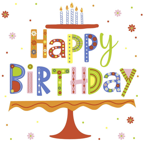 Duni servilletas feliz cumpleaños color 33x33cm 20 piezas