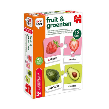 Jumbo aprendo frutas, verduras.