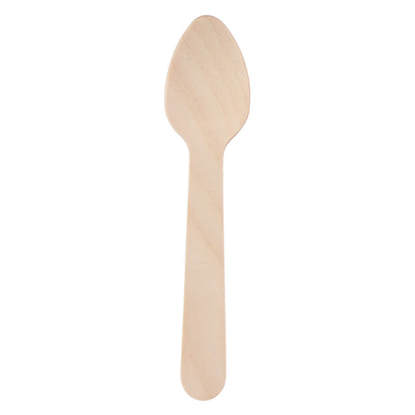 Cucharadita desechable de madera de 11 cm, 50.