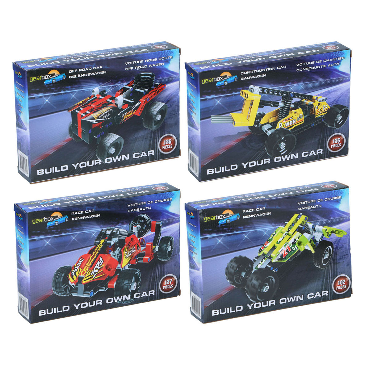 Conjunto de construcción de automóviles.