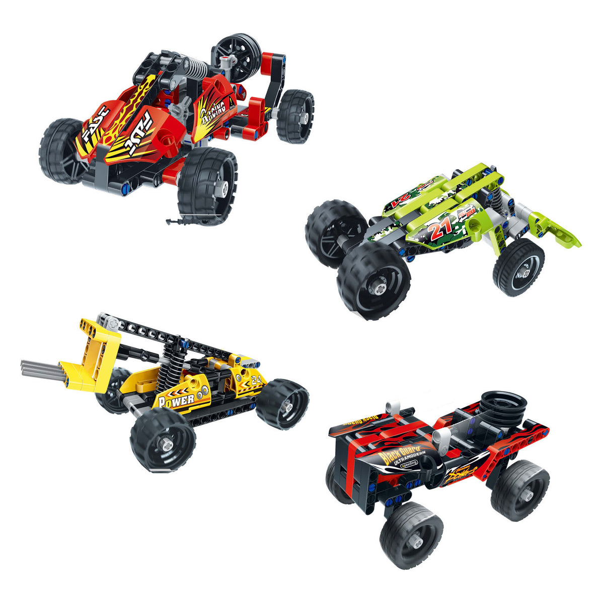 Conjunto de construcción de automóviles.