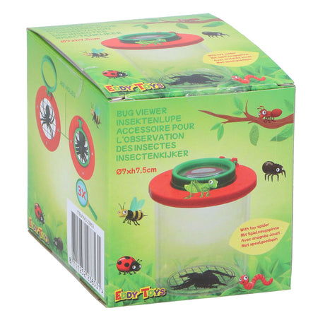 Bote de insectos con lupa