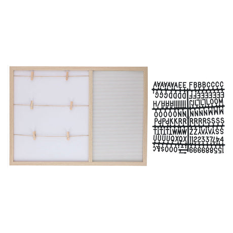 Pizarra de notas y marco de fotos de madera MDF, 57x41 cm