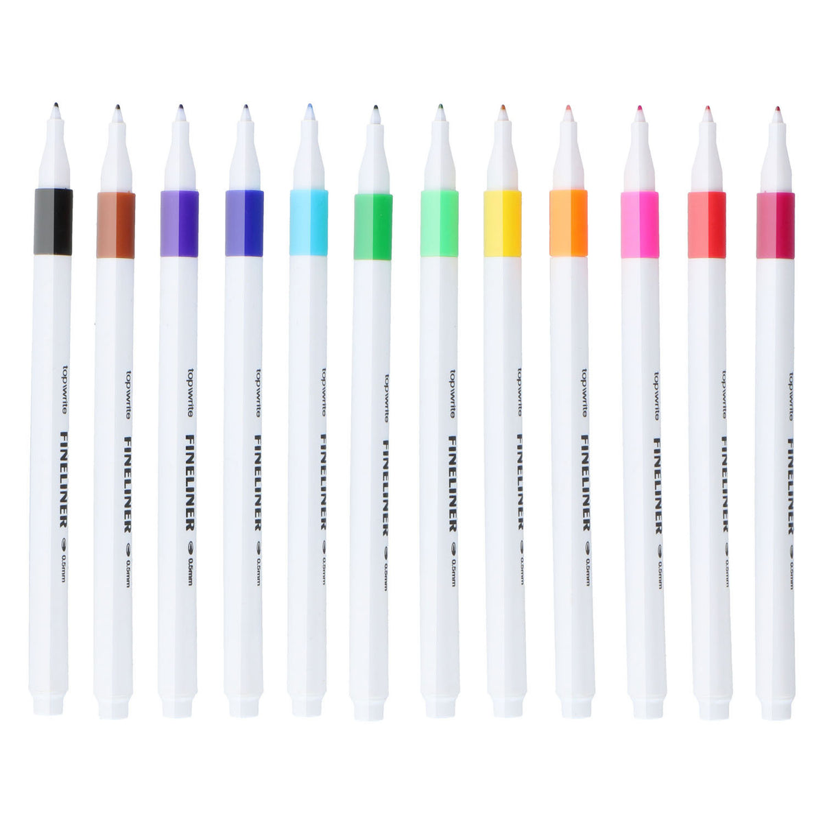 Rotuladores de colores, 12 uds.