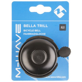 Candado de latón timbre de bicicleta m-wave bella trill aluminio negro