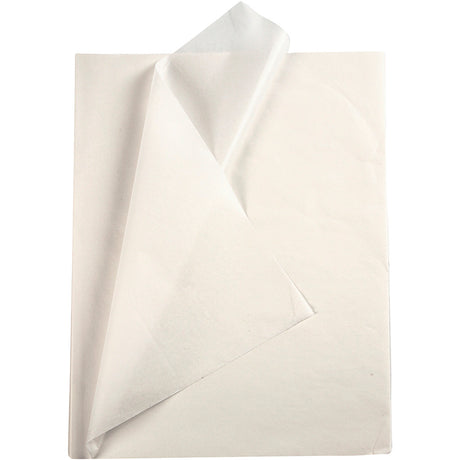 Papel de seda Creativ company - papel de seda - papel crepé - papel de seda - blanco - embalaje - decoración - manualidades - 50x70 cm - 14 gramos - 10 hojas