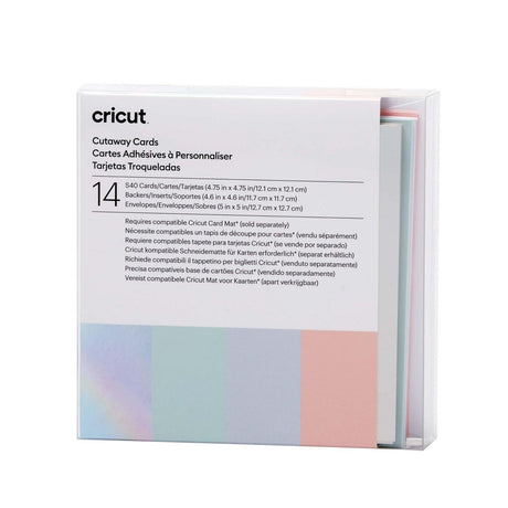 Cricut • tarjetas recortadas pastel s40