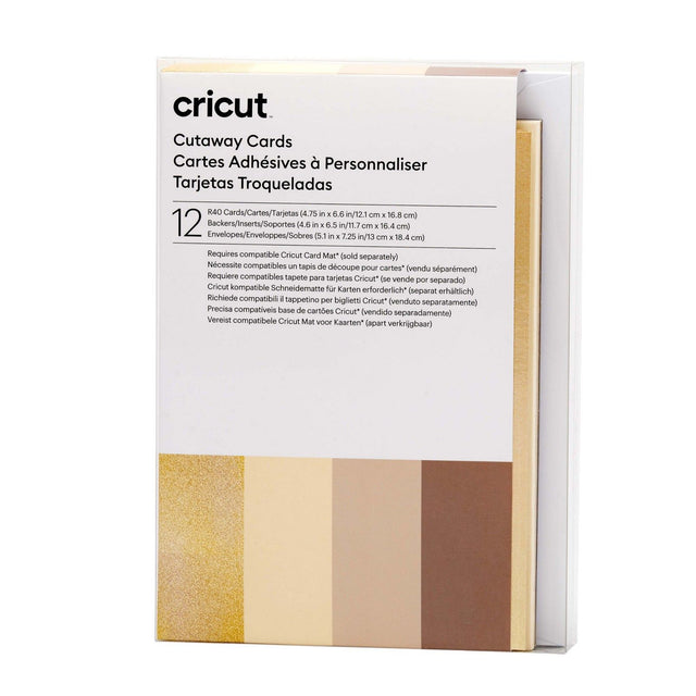Cricut • tarjetas recortadas neutrales r40