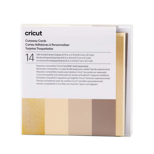 Cricut • tarjetas recortadas neutrales s40