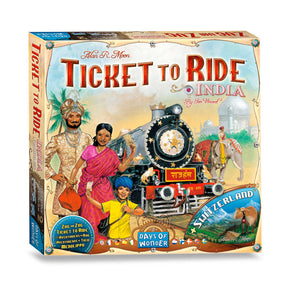 Boleto de Asmodee para montar en el juego de mesa de la India.