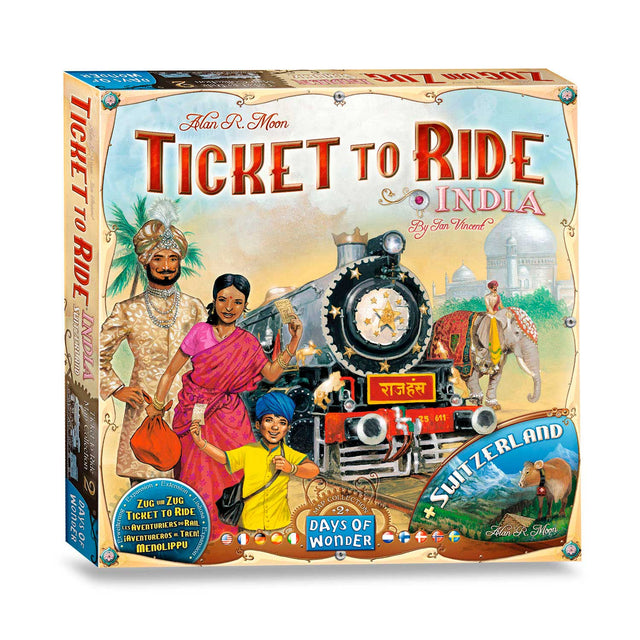 Boleto de Asmodee para montar en el juego de mesa de la India.