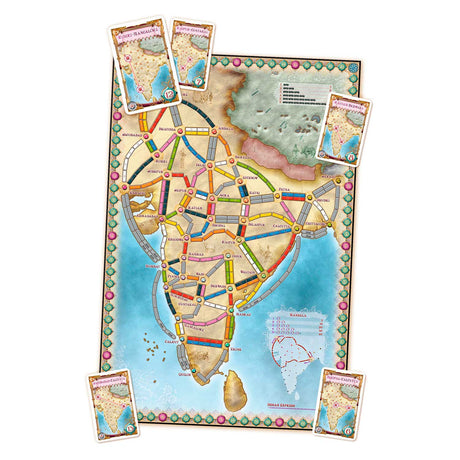 Boleto de Asmodee para montar en el juego de mesa de la India.