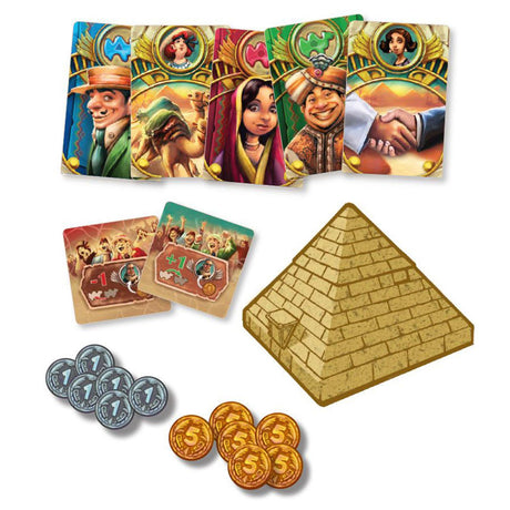 Asmodee eggertspiele camel up - juego de mesa carrera de camellos - nueva edición con palmera 3D