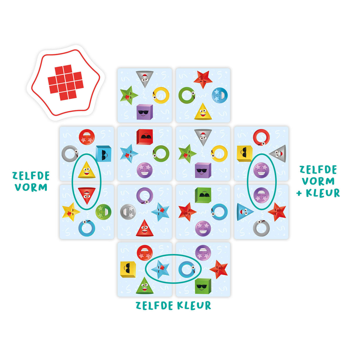 ¡Fiesta del patrón Flexiq! juego de cartas