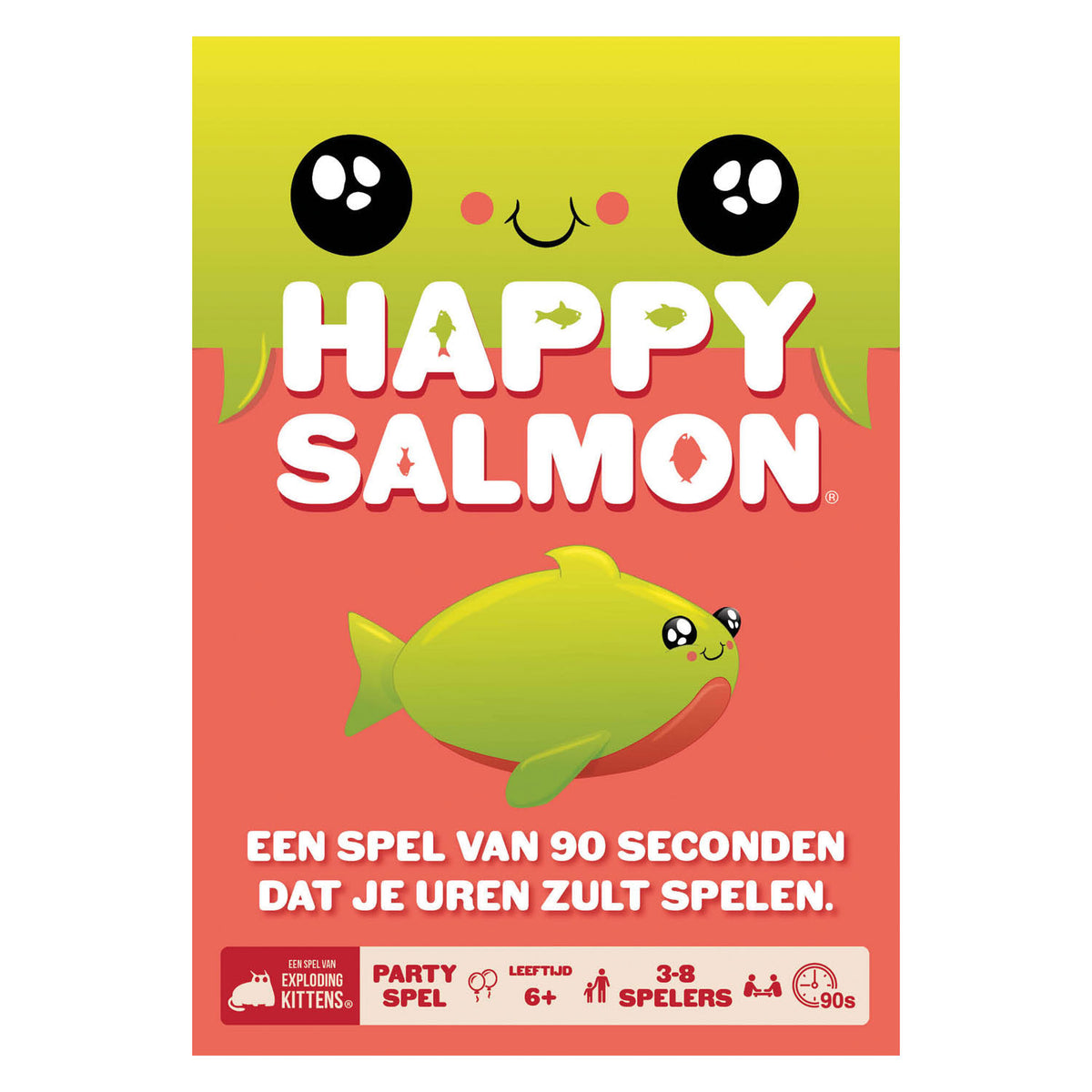 Juego de cartas de salmón feliz