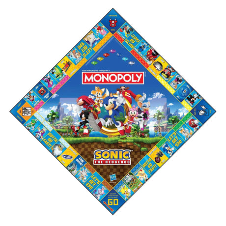 Monopoly de movimientos ganadores - juego de mesa - sonic - inglés