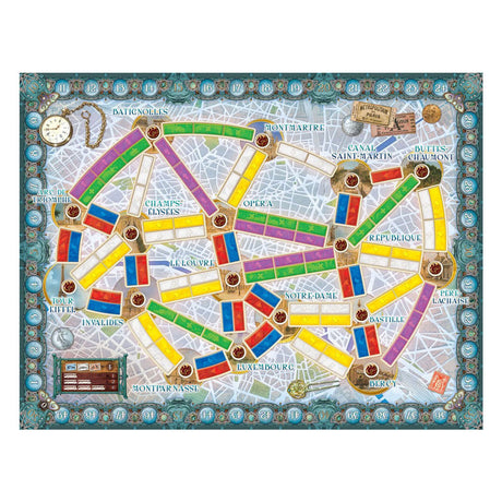 Boleto para montar en el juego de mesa de París.