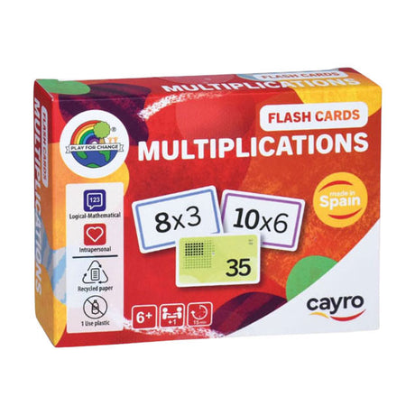 Juegos de Geronimo flashcards juego educativo de multiplicación para niños.