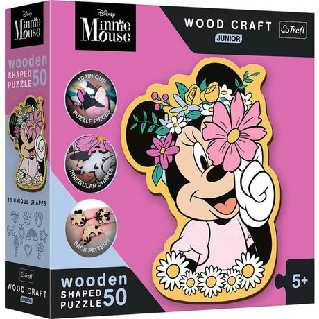 Trefl rompecabezas de madera junior minnie mouse disney fsc juguetes sostenibles.