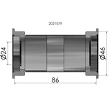 Elvedes Bottom Suprandet Adapter Press Fit B386 Shimano 24 mm