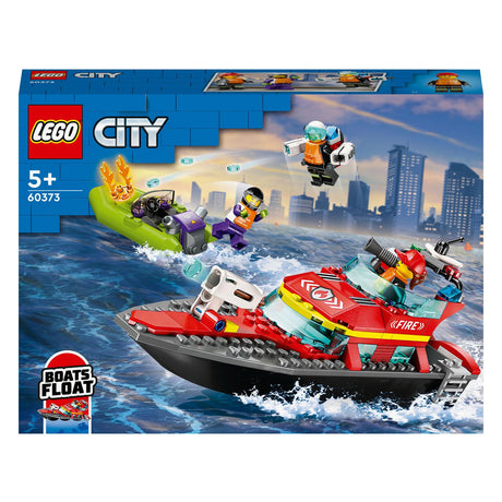 Juguete contra incendios del bote salvavidas Lego City para niños - 60373