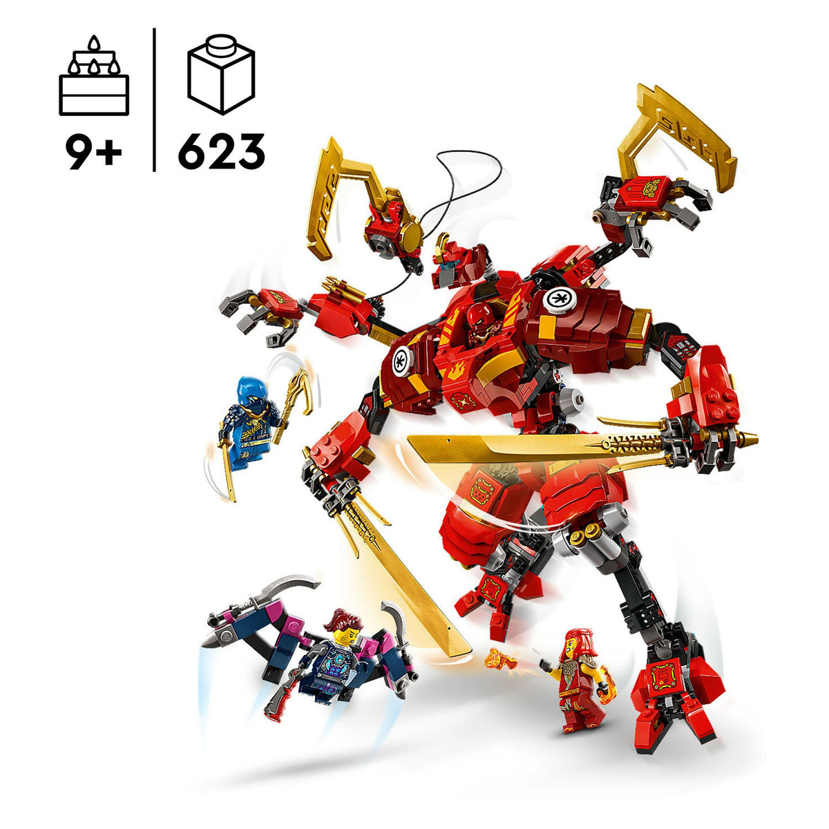 Lego 71812 ninjago kai robot de escalada ninja