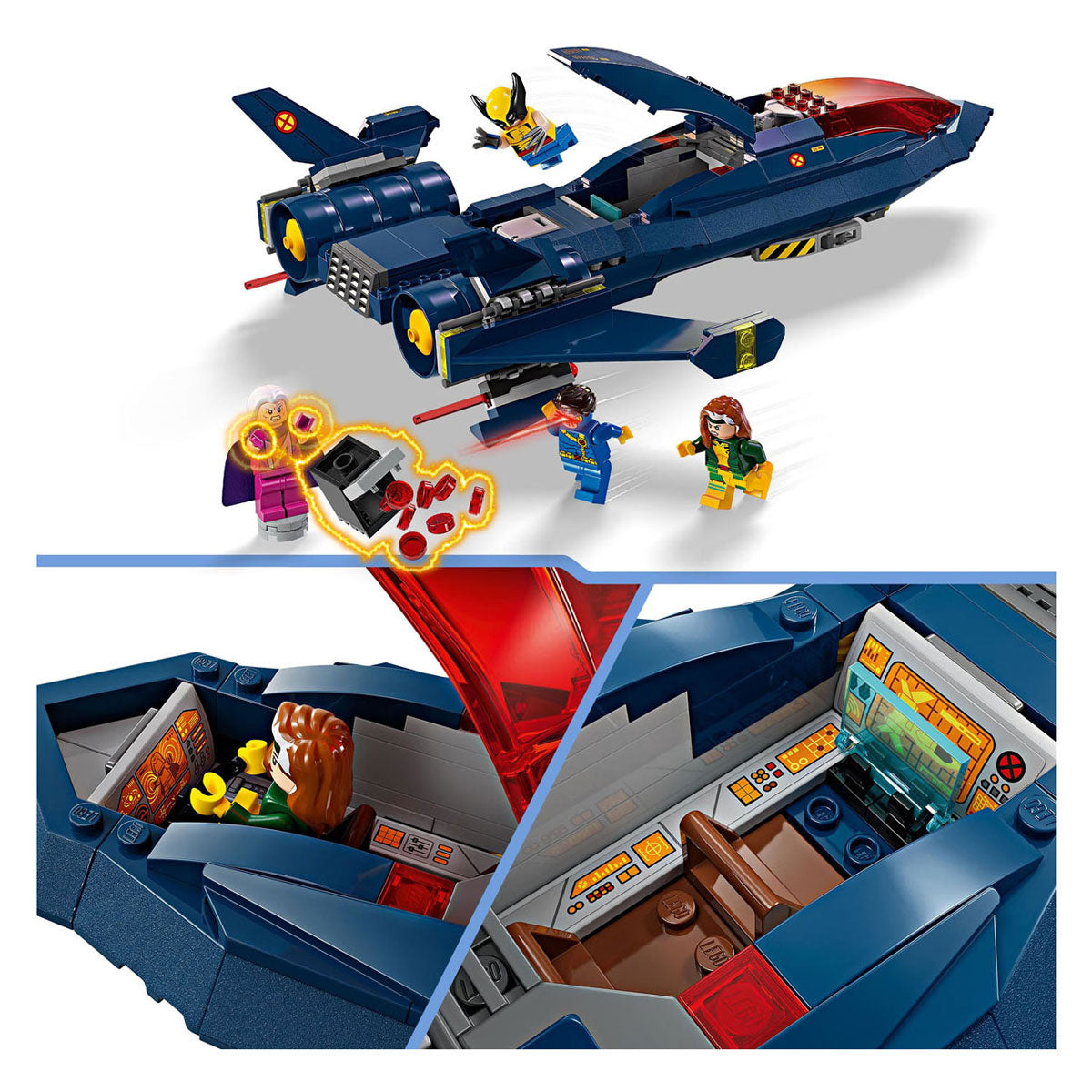 Lego marvel - juguete de construcción x-men x-jet (76281)