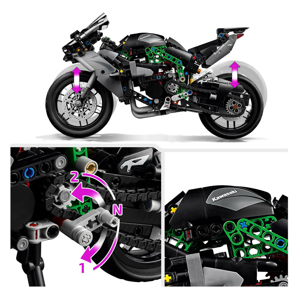 Lego Technic Moto Kawasaki Ninja H2R - 42170