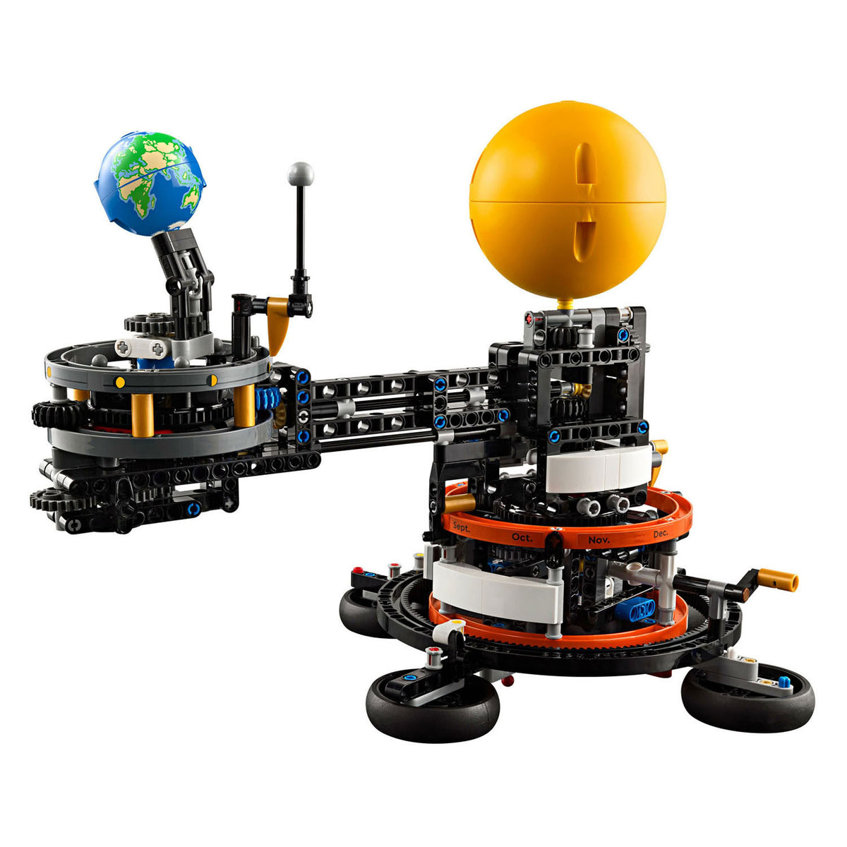 Lego technic: juguete de construcción de la tierra y la luna en movimiento