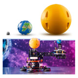 Lego technic: juguete de construcción de la tierra y la luna en movimiento