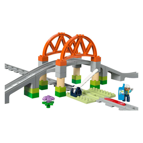 Lego Duplo Town 10426 Set de expansión de vías y puente de tren