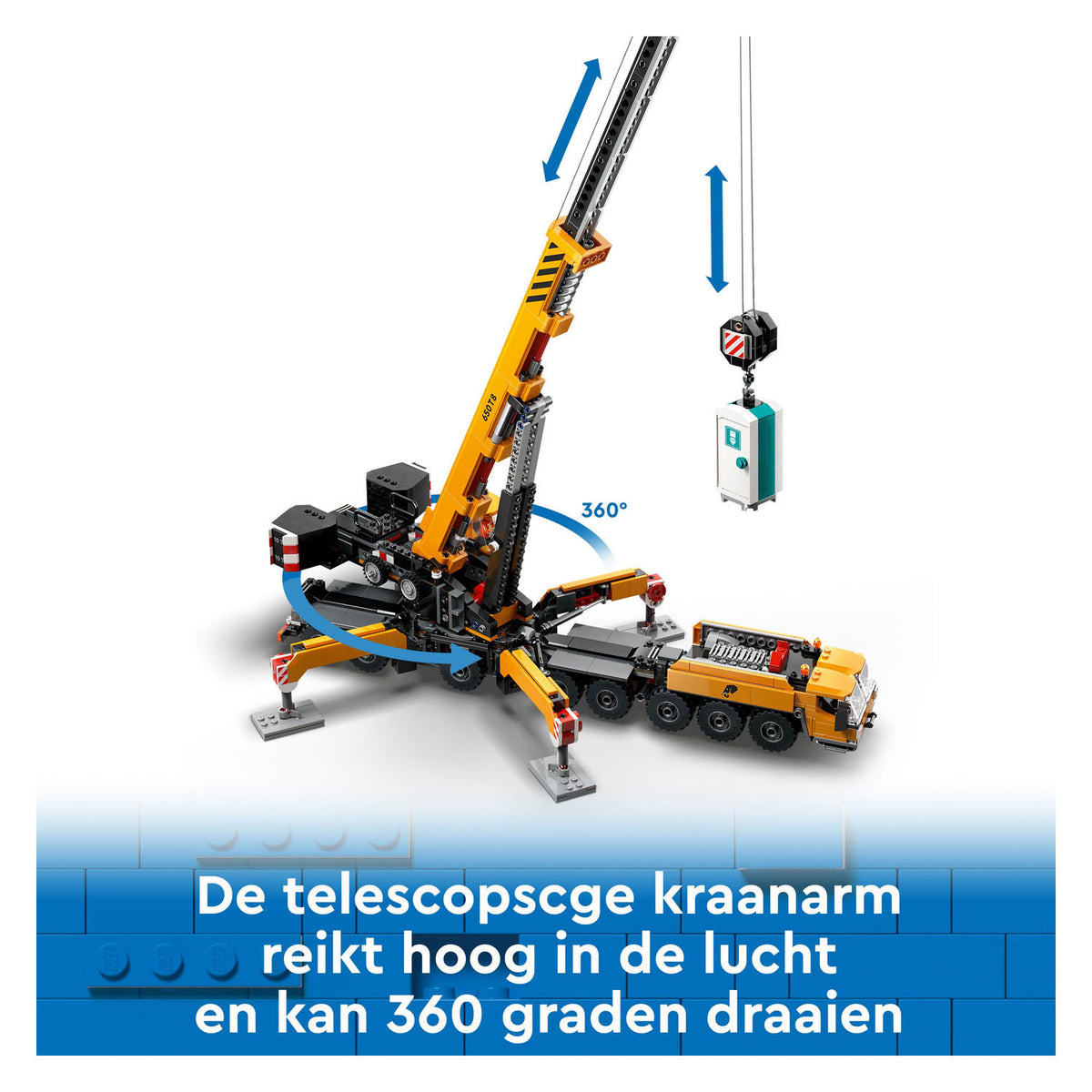 LEGO CITY 60409 Crane de construcción móvil amarilla