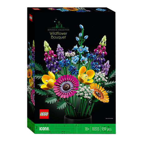 Conjunto de construcción de ramo de flores silvestres Lego Icons para adultos, colección botánica - 10313
