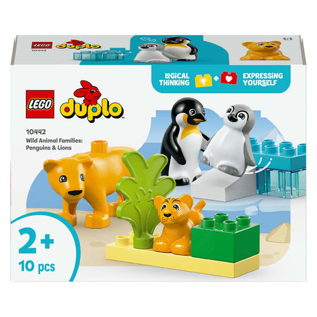 Lego duplo town 10442 familias de animales salvajes: pingüinos y leones